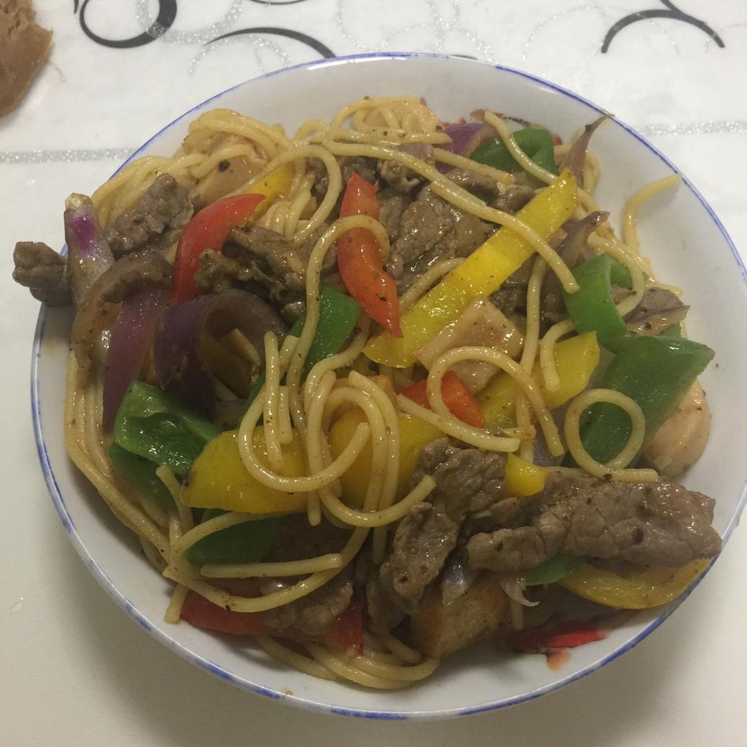 黑椒牛柳意面