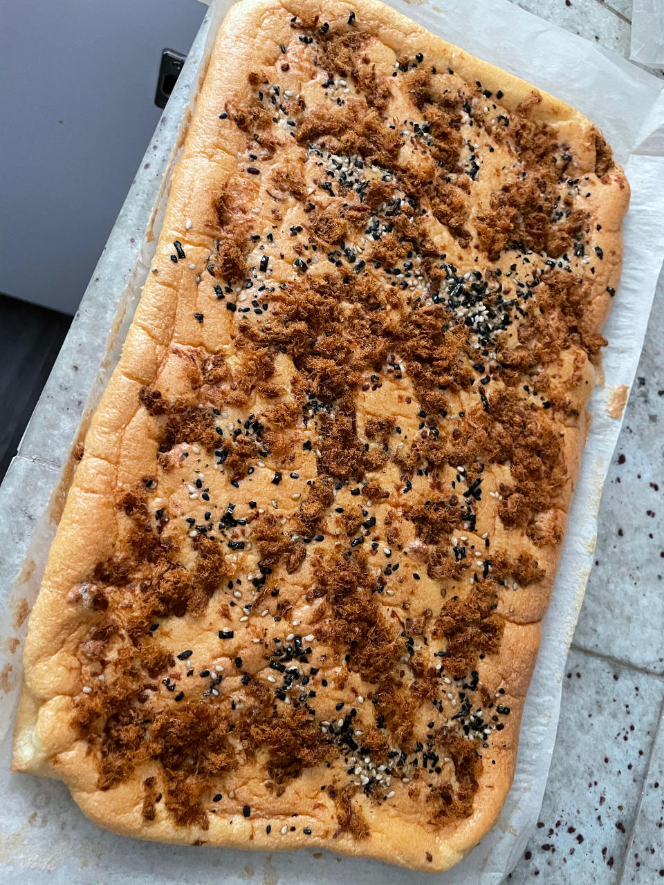 香葱海苔肉松芝麻蛋糕卷