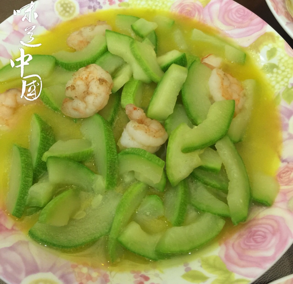 西葫芦炒虾仁
