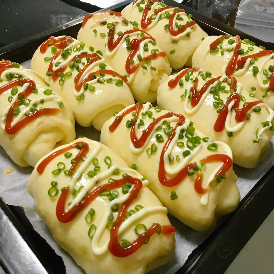 香葱火腿肉松面包