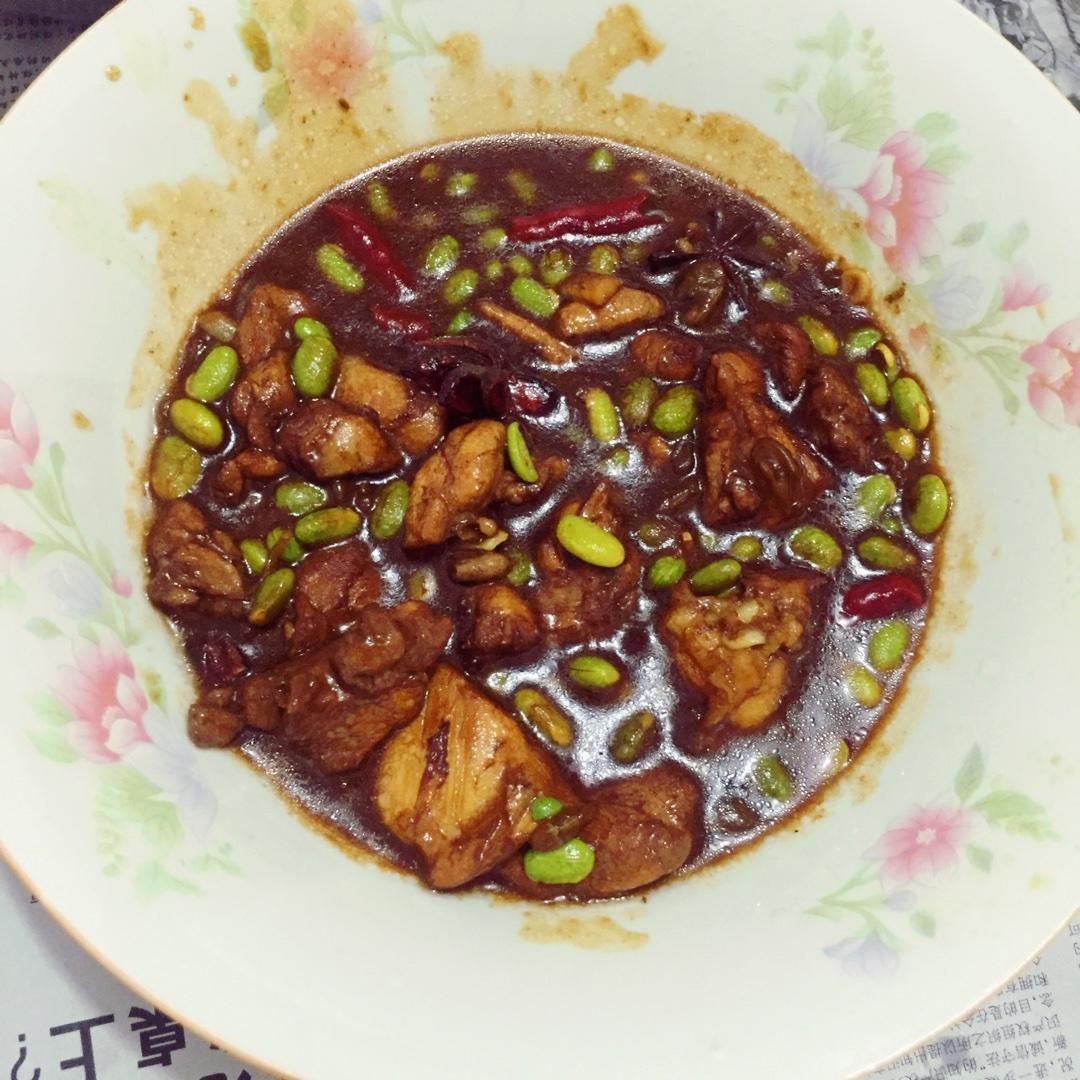 毛豆鸡腿的做法