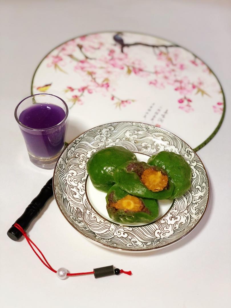 《Tinrry+》咸蛋黄肉松青团+红豆沙青团