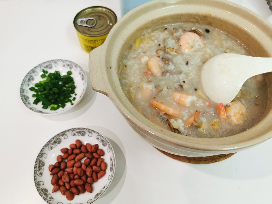 十全十美砂锅海鲜粥的做法