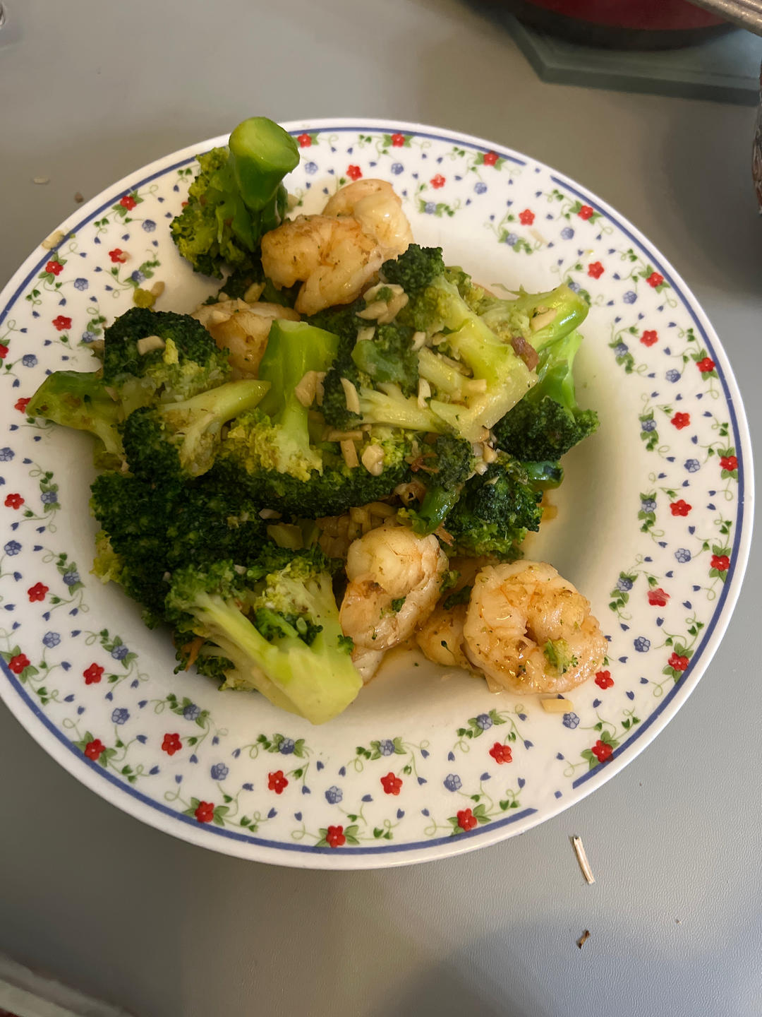 减肥去脂的西兰花炒虾仁