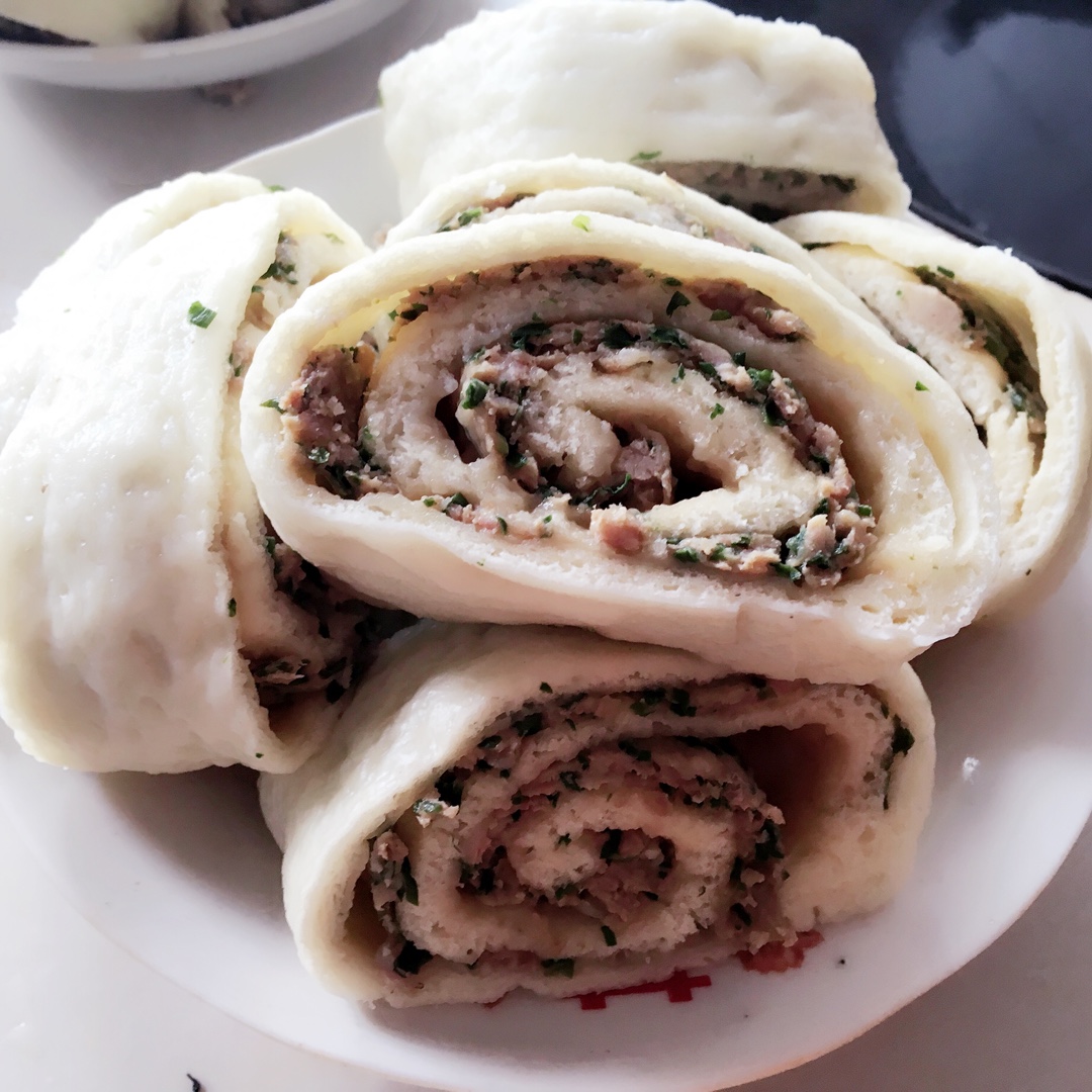 手机用户bobo_v3dt做的蒸肉卷 steamed meat roll