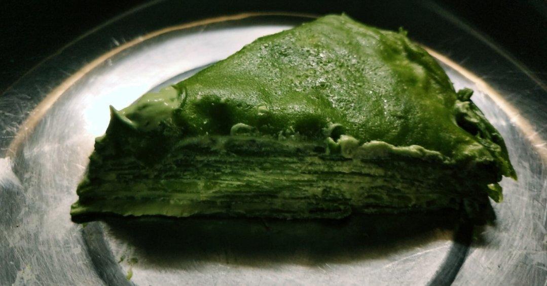 学做LADY M家24层超薄渐变抹茶千层蛋糕