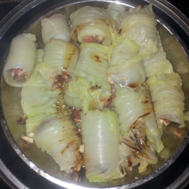 白菜肉糜卷