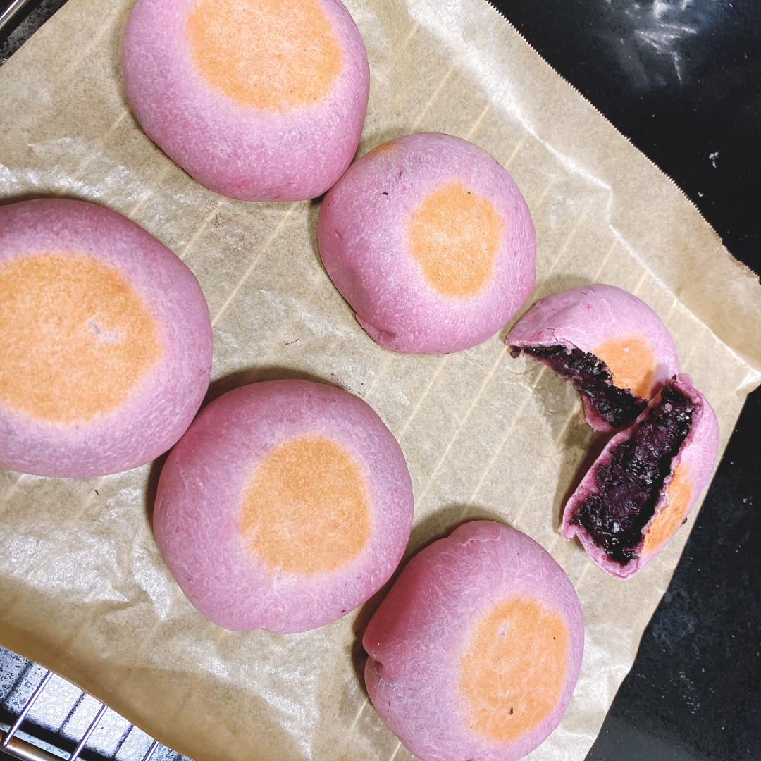 日式紫薯紫糯米面包