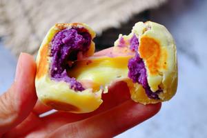 自制网红🔥紫薯芝士仙豆糕的做法 步骤8