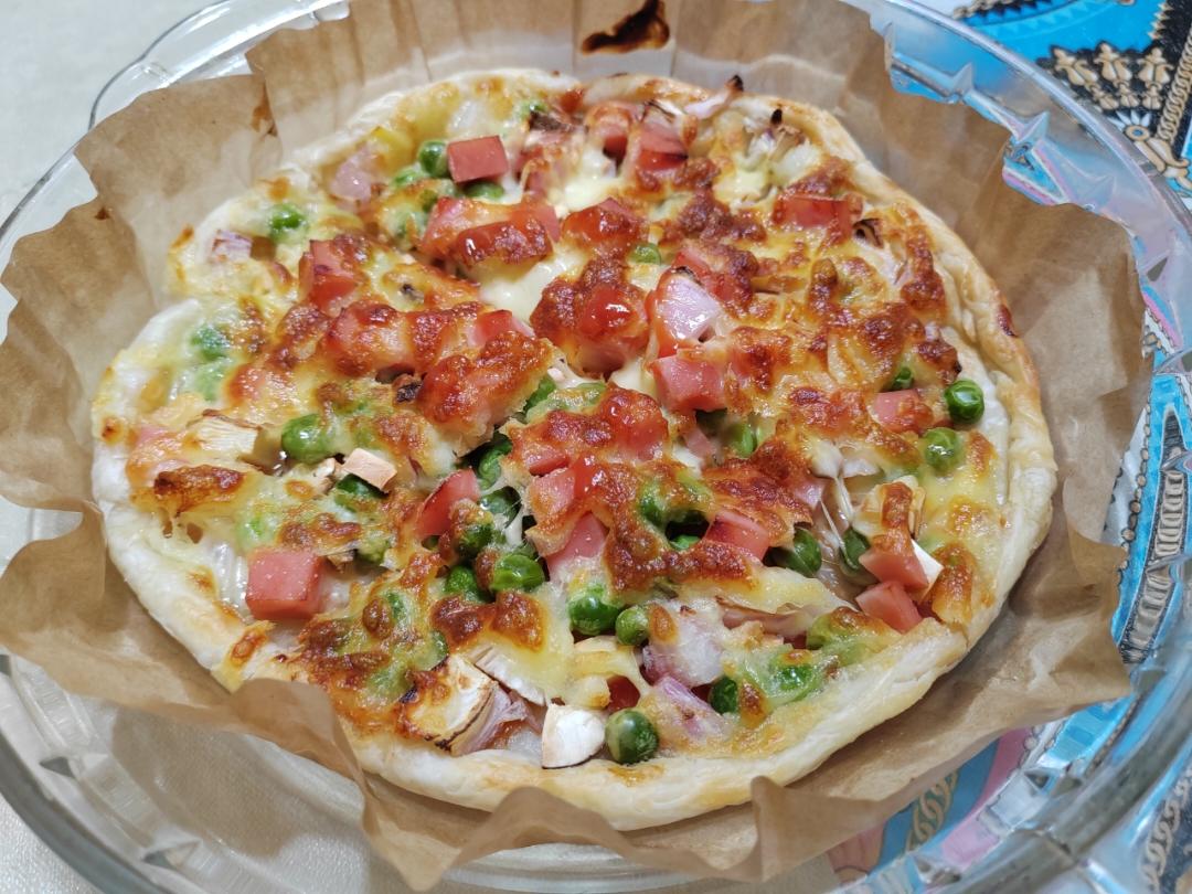 用空气炸锅做手抓饼披萨