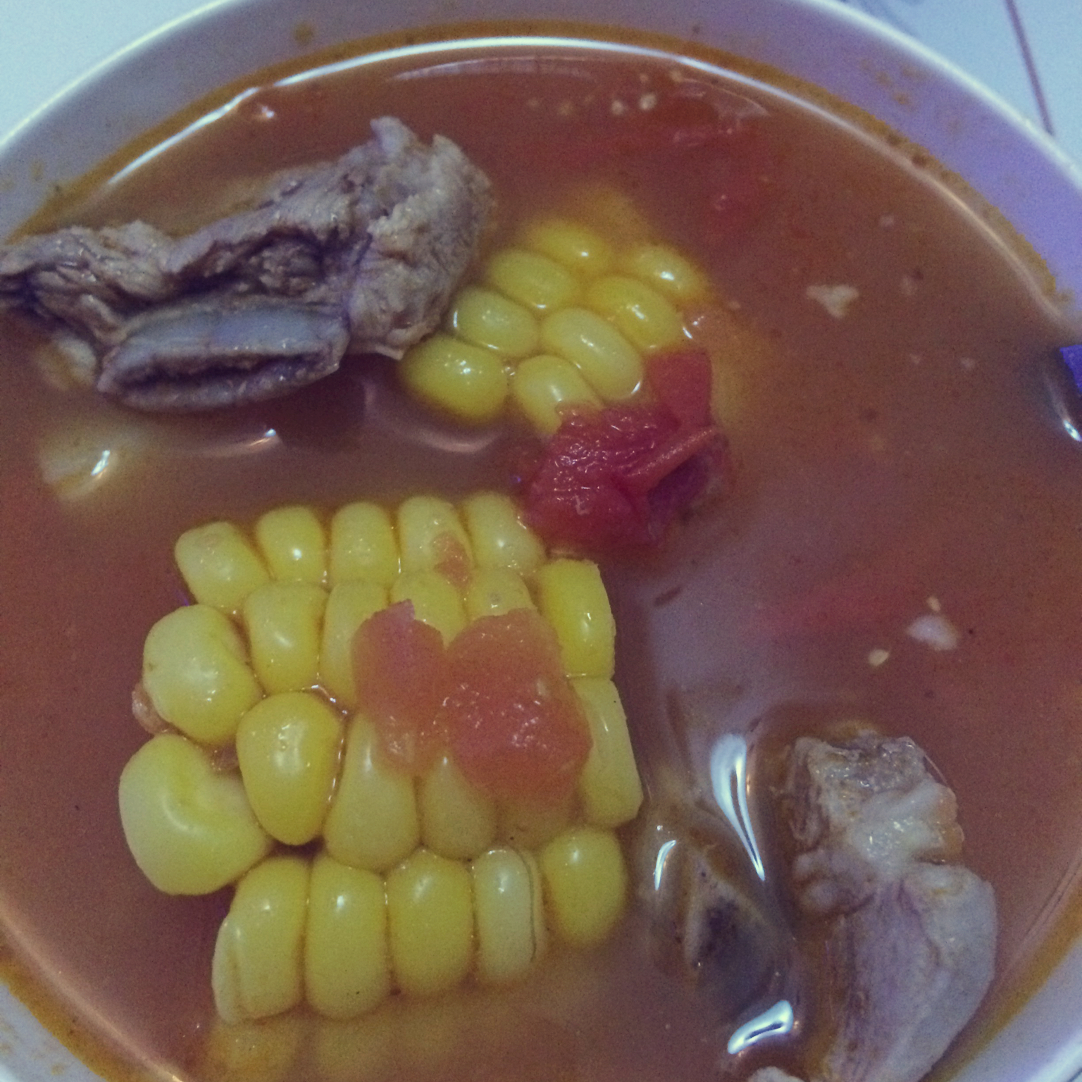 番茄土豆玉米排骨汤