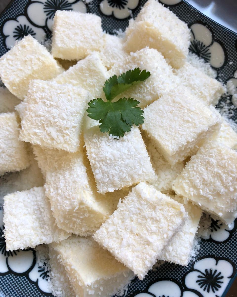 除了吃还能干嘛做的椰丝牛奶小方糕