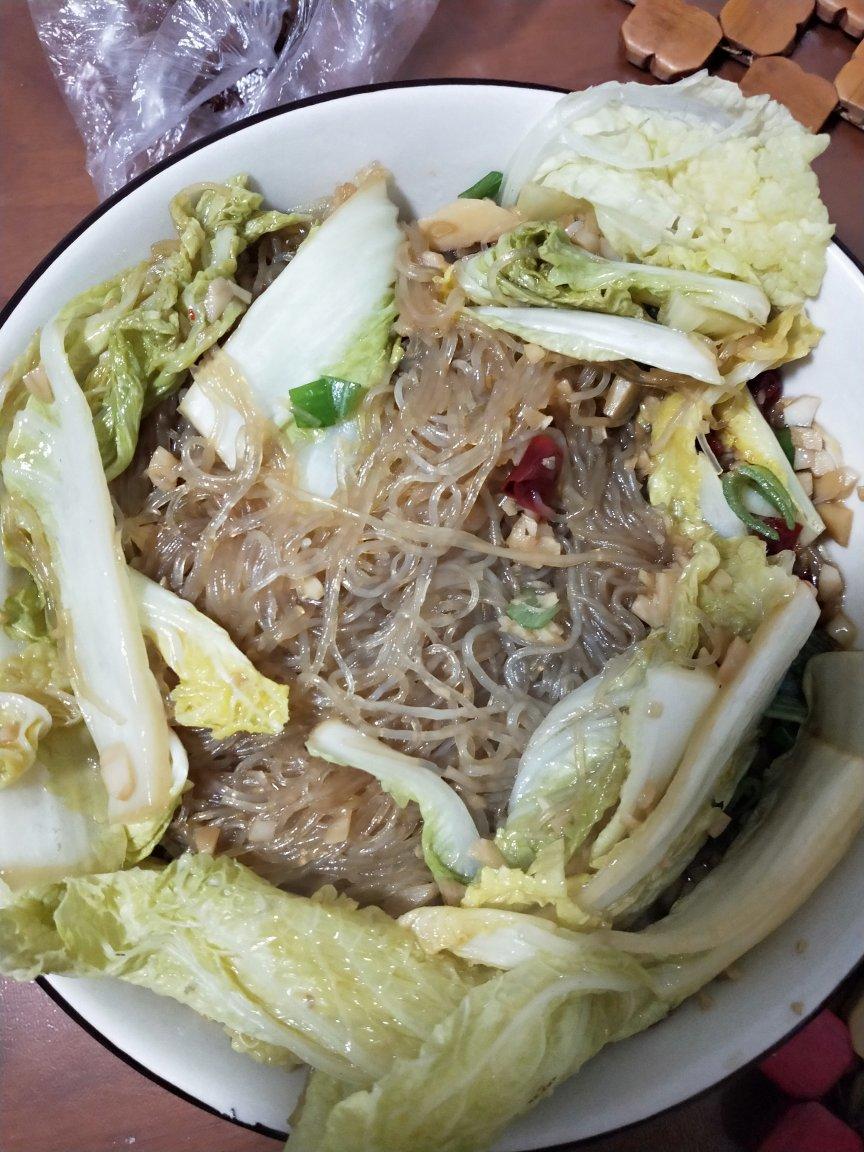 家常菜|蒜蓉蒸金针菇粉丝娃娃菜拼盘