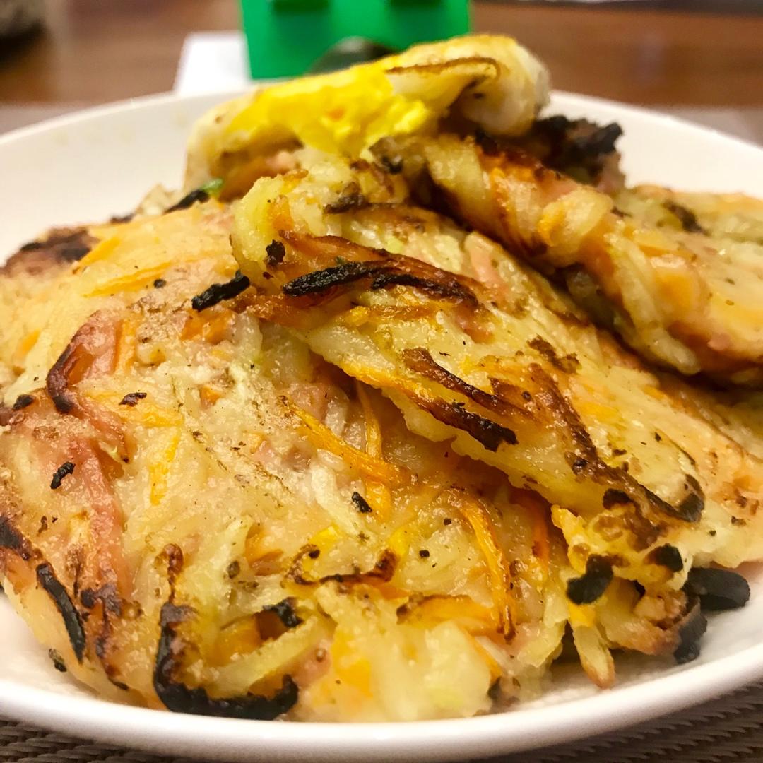 零失败胡萝卜土豆丝饼