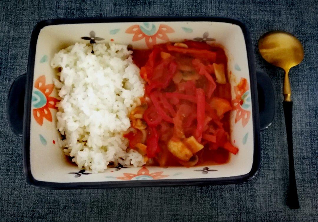 尖椒西红柿蛋饭