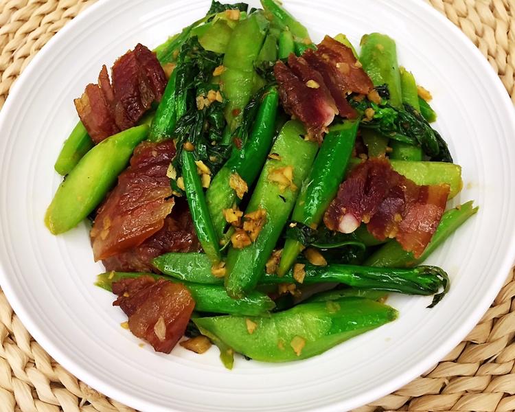 2人做过这道菜香橙小姐的餐桌家常菜之广式芥蓝炒腊肉用料芥兰500克广