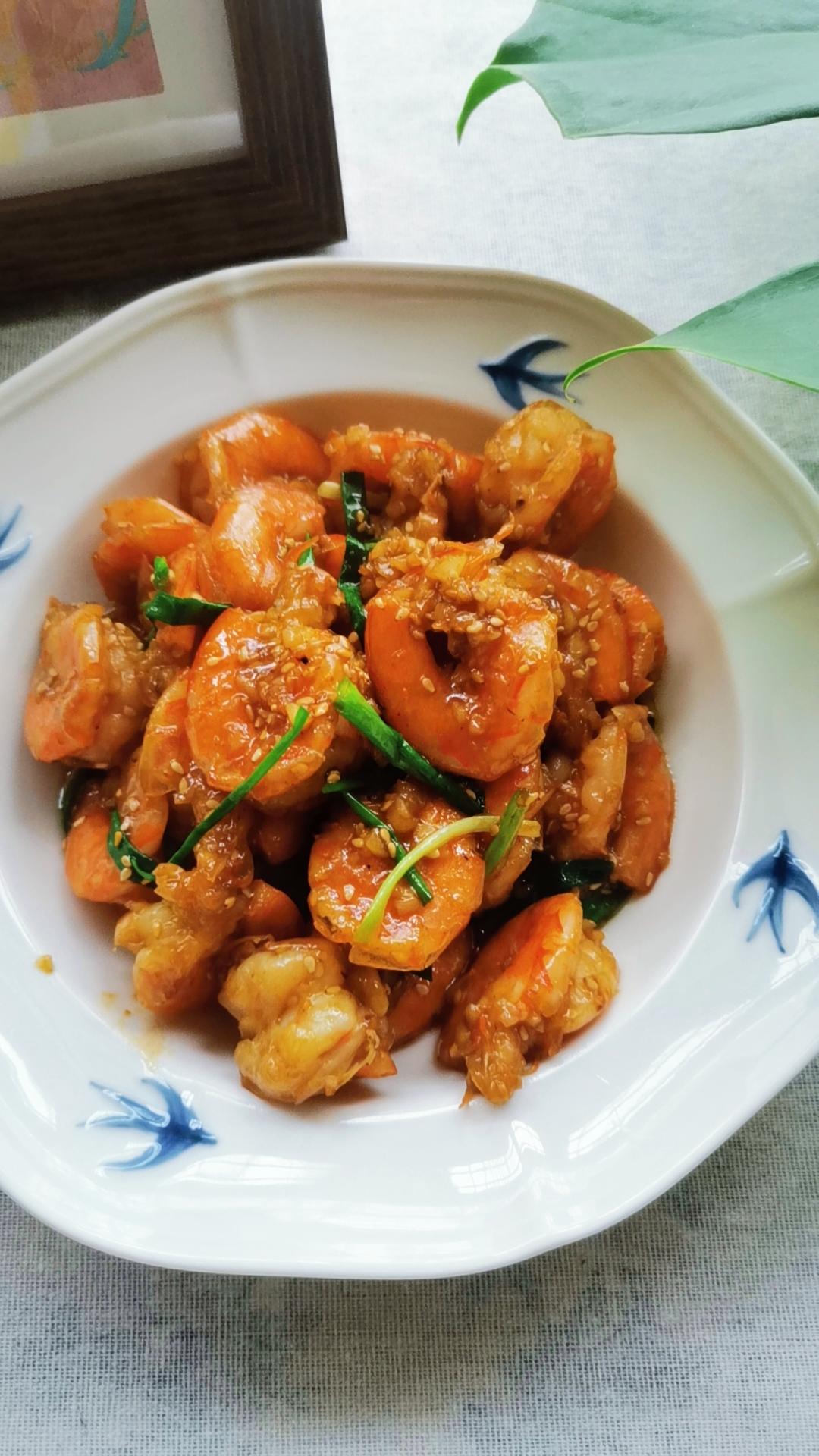 芥末大虾🦐好吃到舔手指