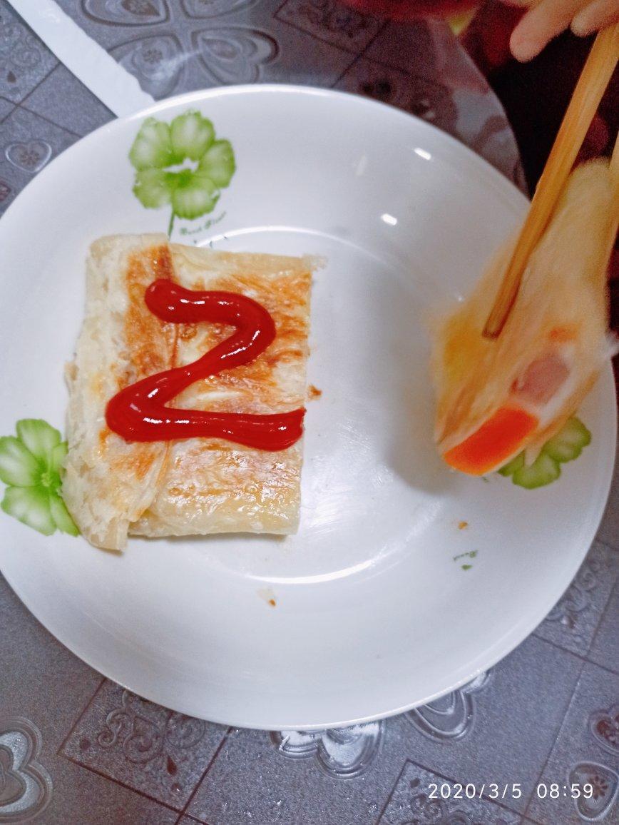 5分钟就能搞定的手抓饼早餐，酥到掉渣～