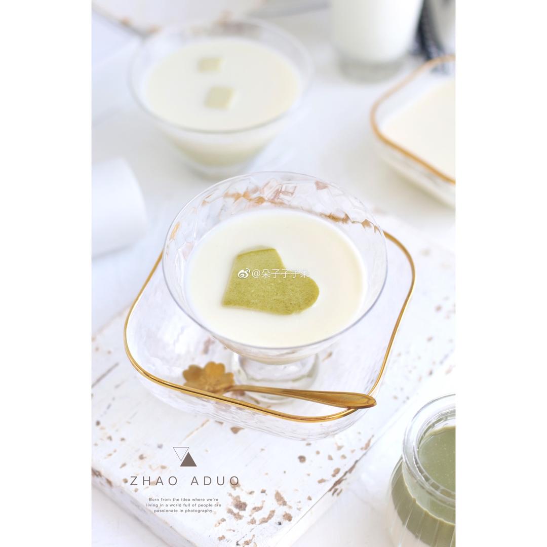 清新抹茶圆子布丁