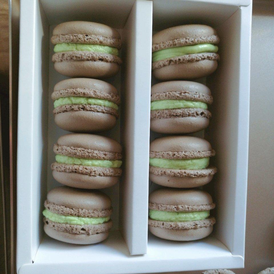 开心果可可意式马卡龙——海氏厨师机版