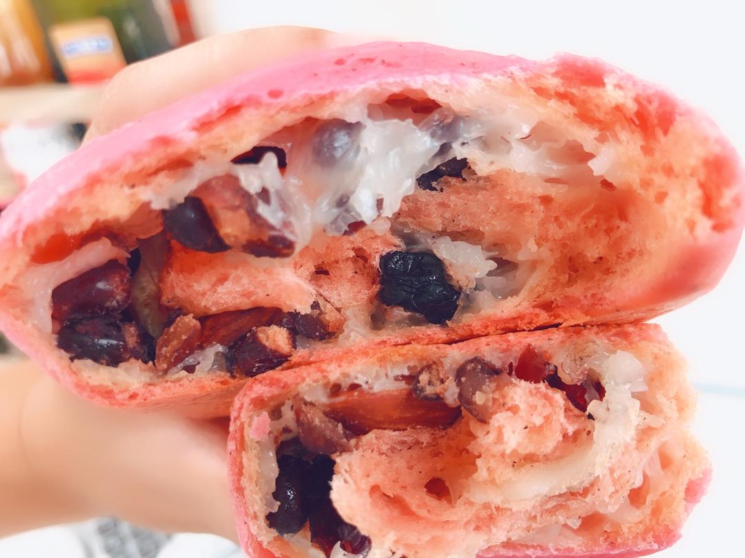 粉色少女心 免揉麻薯欧包