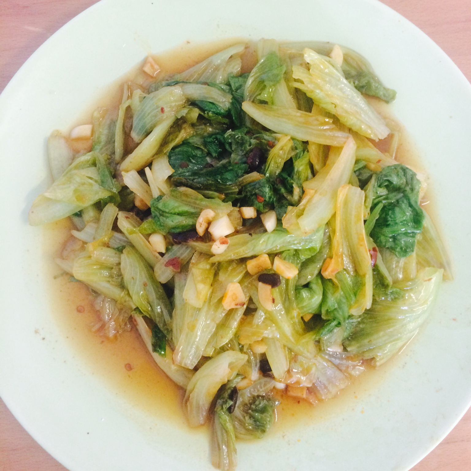 蒜泥生菜（老干妈版）