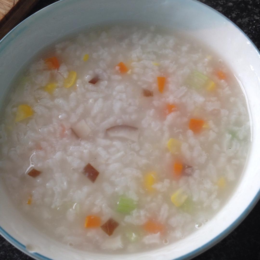 玉米胡萝卜香菇粥