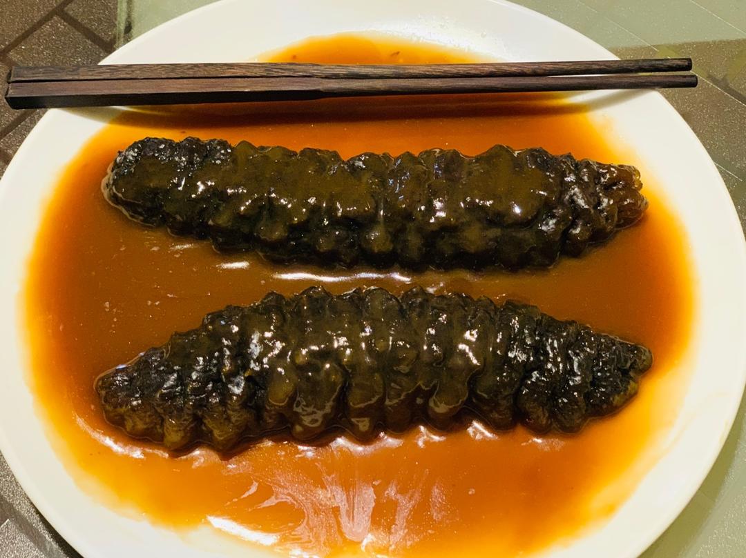 陆记私房菜做的家常烧海参