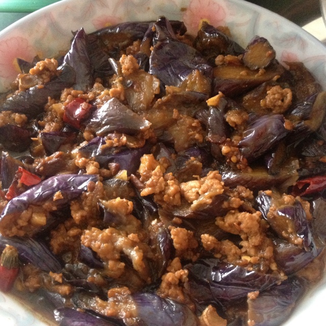 红烧肉沫茄子