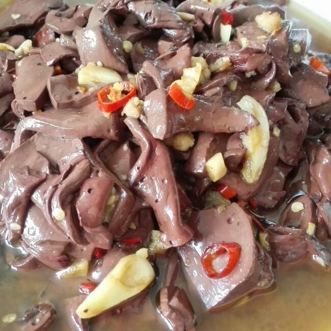 小炒猪血的做法