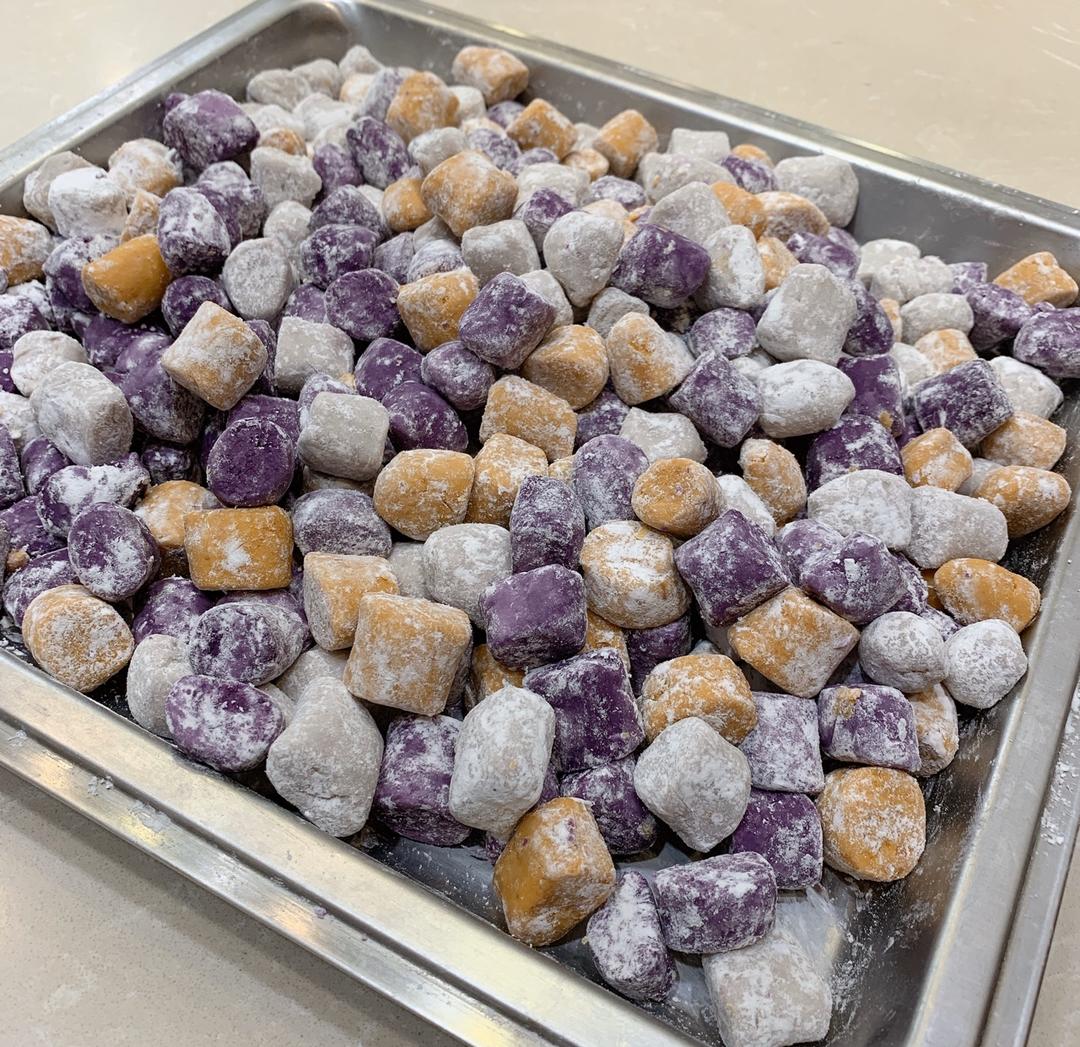 自制三色芋圆1⃣️（附上窍门详细比例）