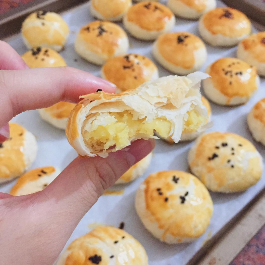 酥皮绿豆饼   酥得掉渣渣