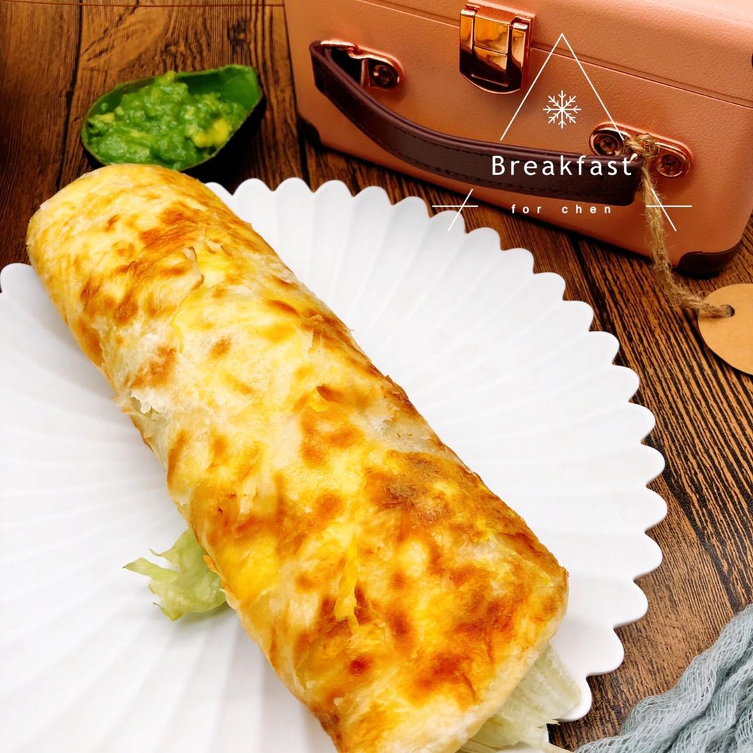 简单快手香肠卷饼