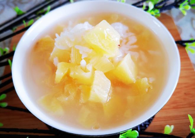 粳米菠萝水果粥的做法