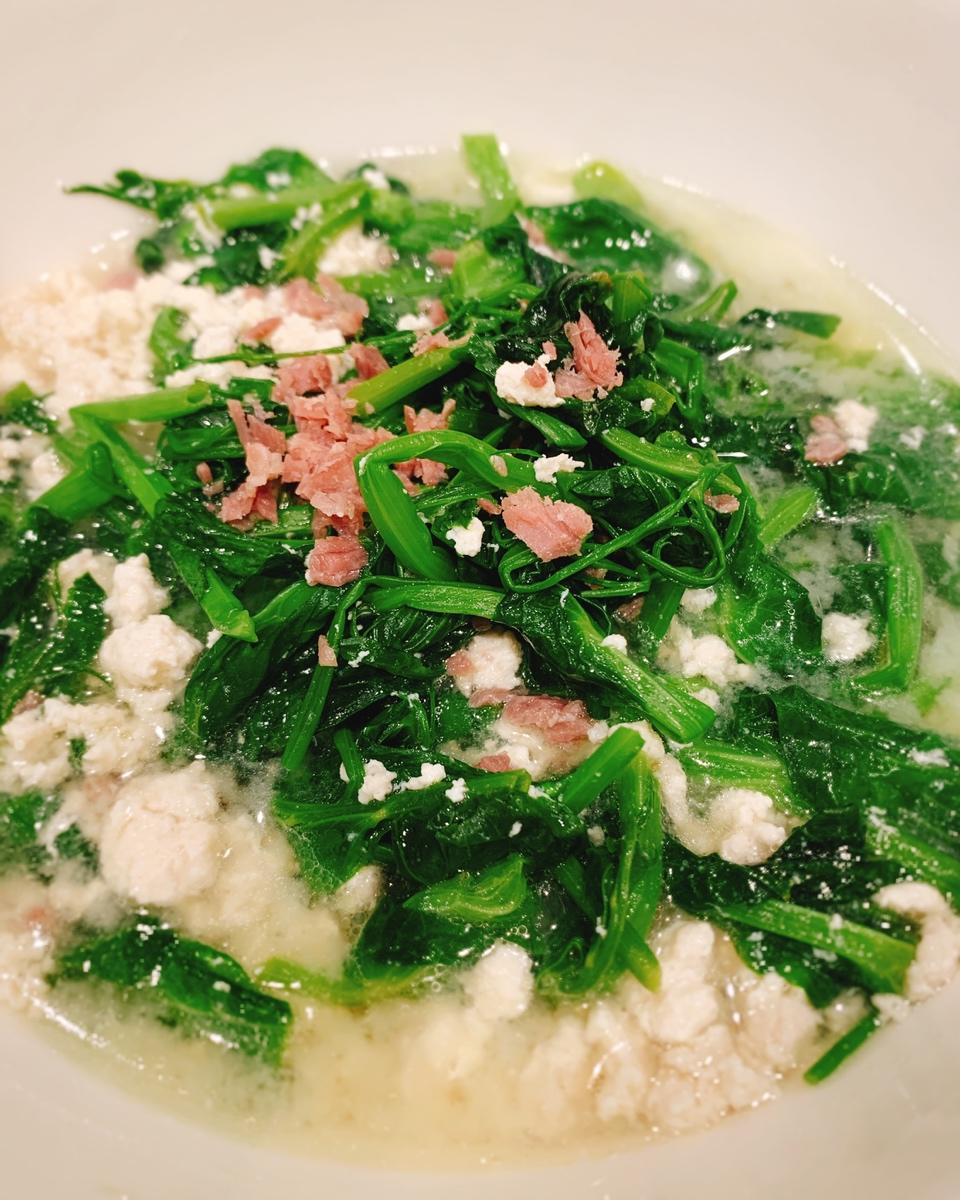 阳春白雪鸡茸豆苗