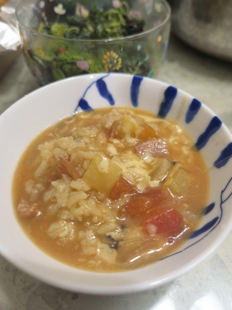 芝士番茄土豆烩饭㊙️剩饭这么做好吃到舔盘