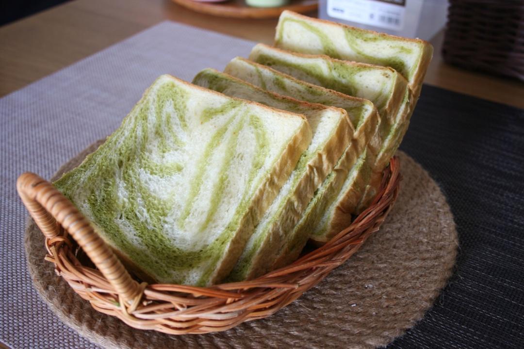 汤种抹茶大理石纹吐司（水立方模）
