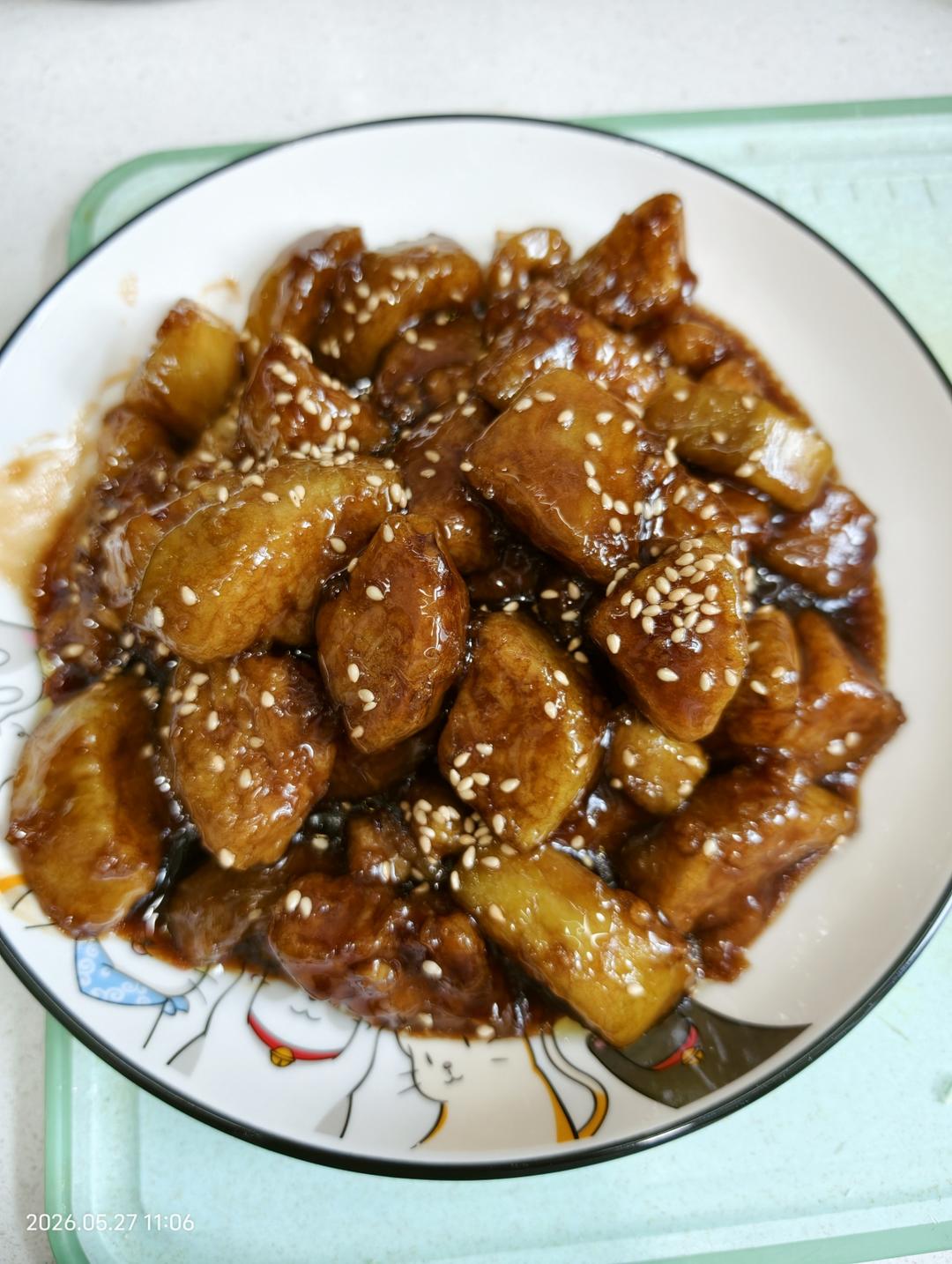 无敌好吃🔥巨下饭的糖醋茄子盖饭😋