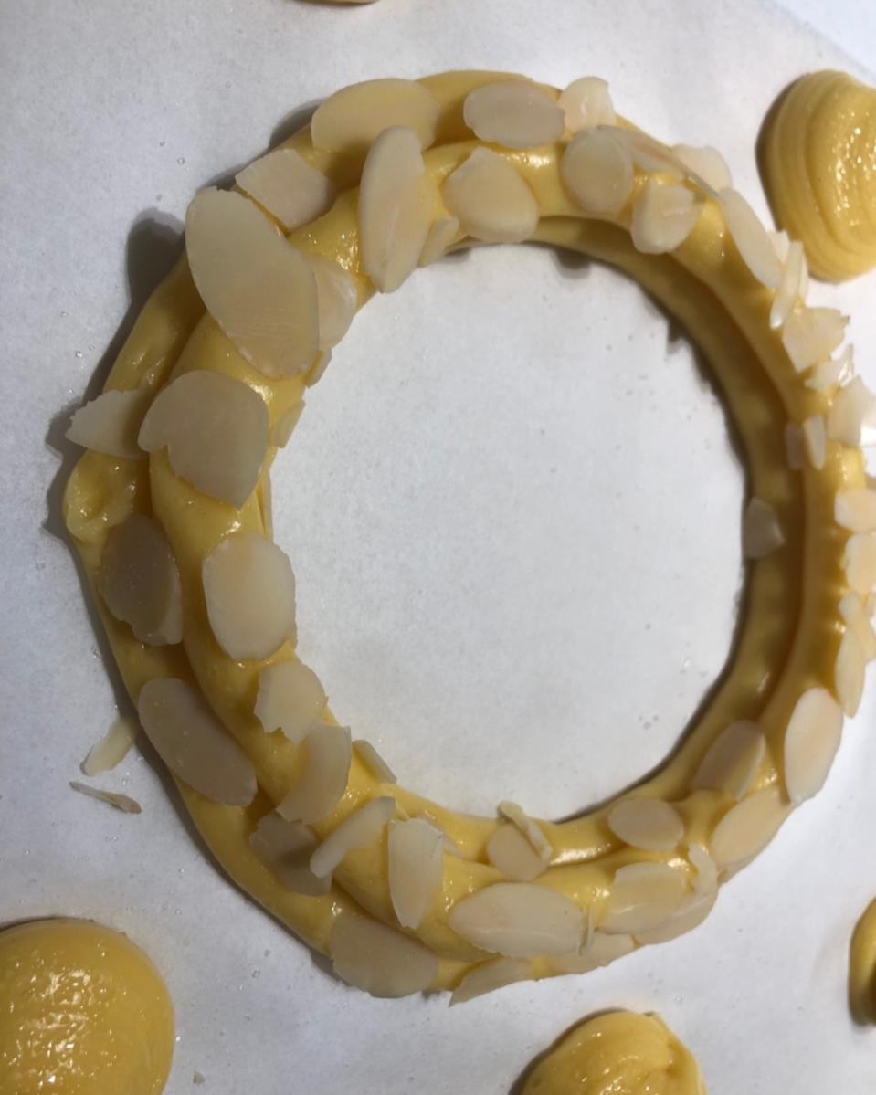抹茶花环泡芙「北鼎烤箱食谱」