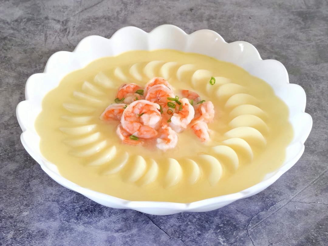 新的一年就要蒸蒸日上🔥玉子豆腐虾仁蒸蛋