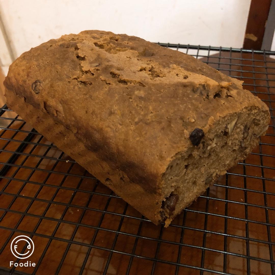 100%全谷物香蕉快手面包丨健康·烘焙