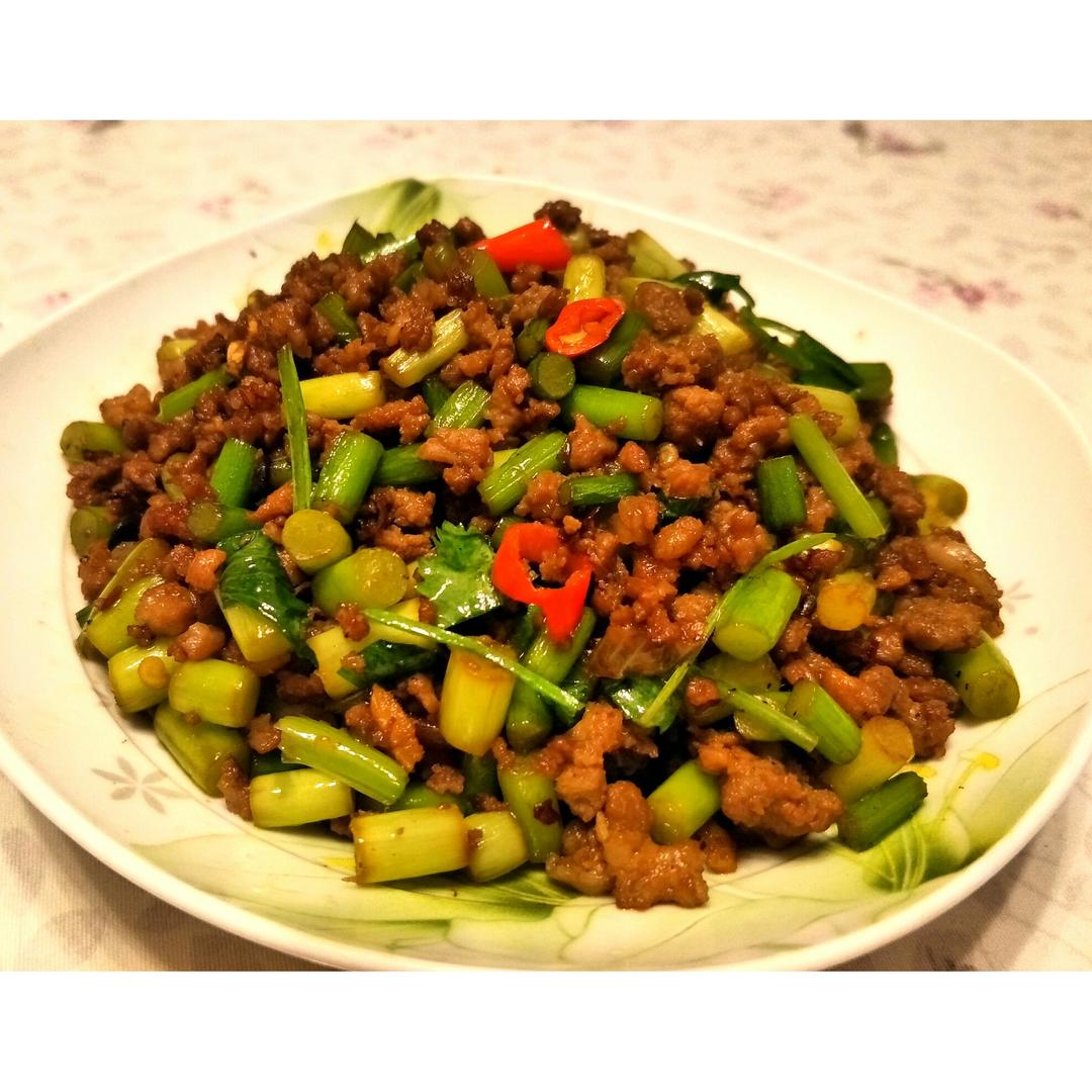 下饭菜～蒜苔肉末