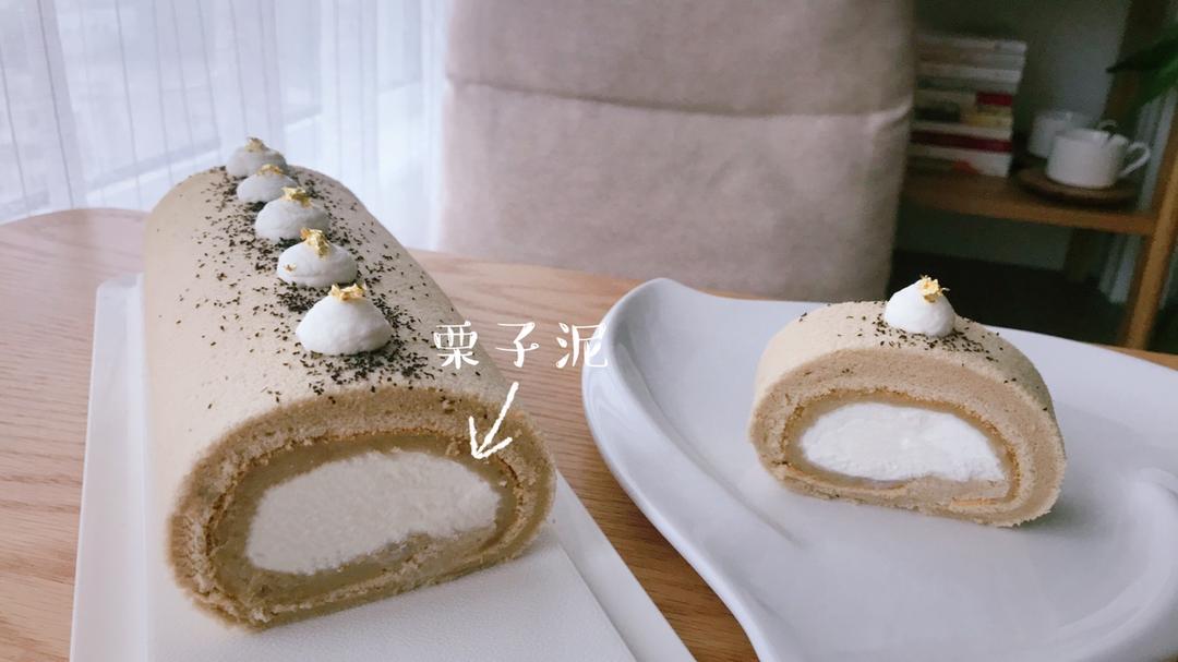 红茶栗子蛋糕卷