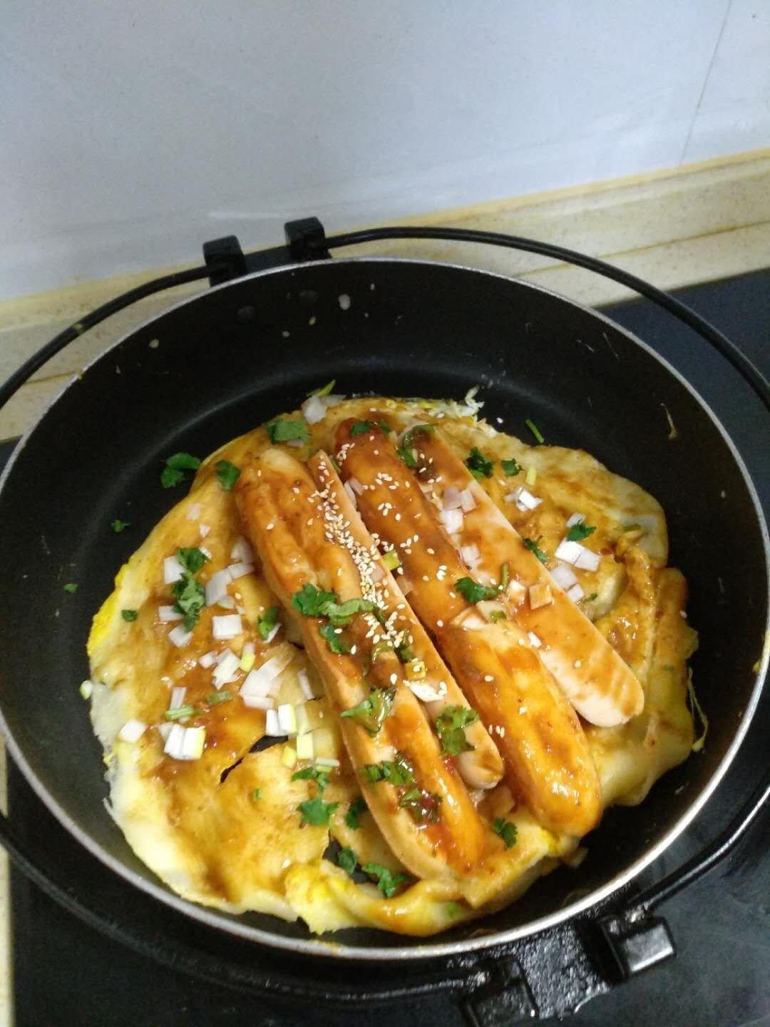 平底锅版煎饼果子