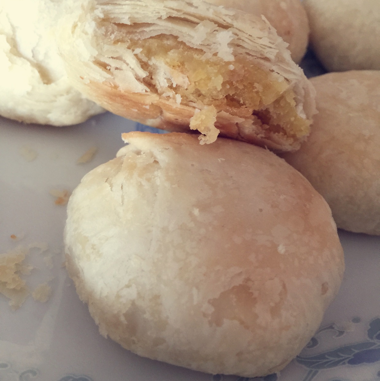 酥皮绿豆饼   酥得掉渣渣