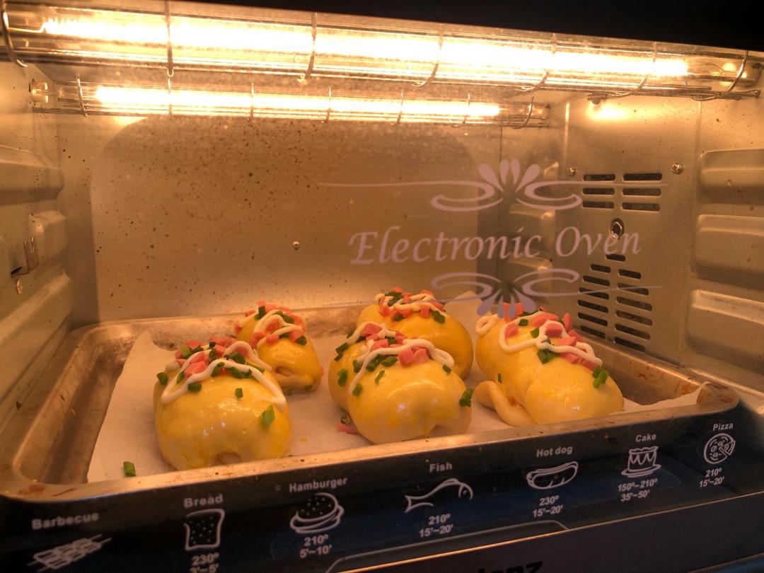 香葱火腿肉松面包