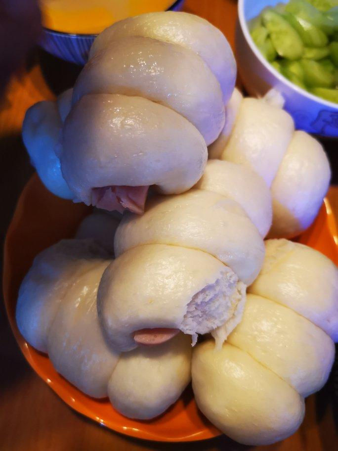快手火腿卷～一次发酵