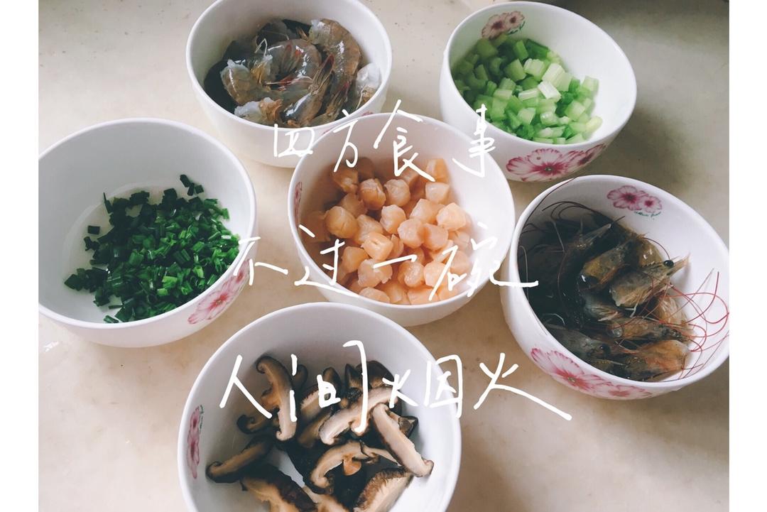 鲜虾干贝粥