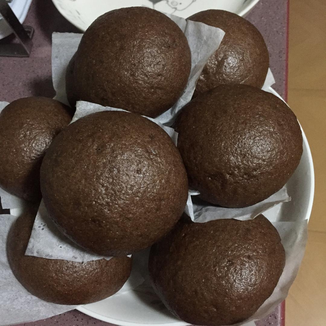 黑全麦无糖馒头
