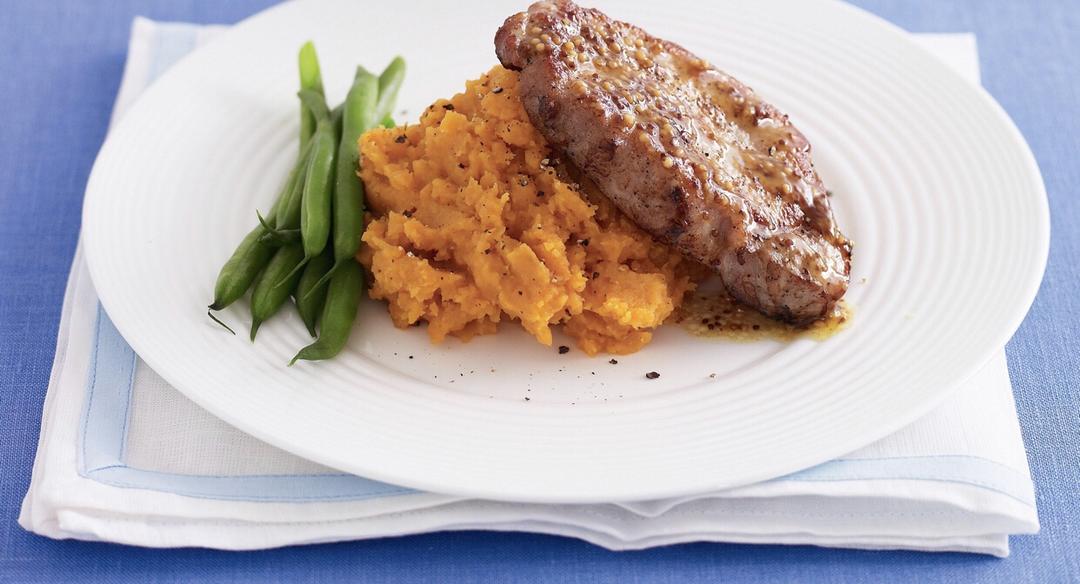 地狱厨房之晚餐红薯泥➕秘制辣味腌猪排